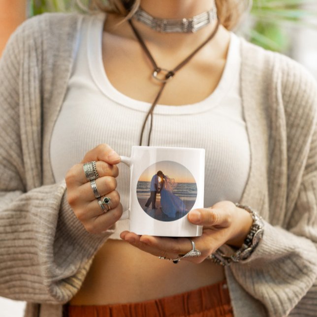 Create Your Own Circle Shape Wedding Photo Coffee Mug (Create Your Own Circle Shape Wedding Photo Coffee Mug)