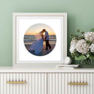 Create Your Own Circle Shape Wedding Photo Poster