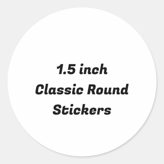 Create Your Own Classic Round Sticker (Front)