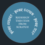 Create Your Own Classic Round Sticker<br><div class="desc">Create your own custom party,  prom,  wedding and event supplies and favours,  personalised gifts for any occasion,  promotional products and more. Visit Retroville Florist on Zazzle to view our entire collection.</div>