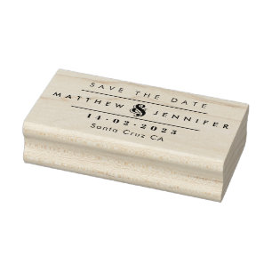 Create Your Own Classy Typography Save The Date Rubber Stamp