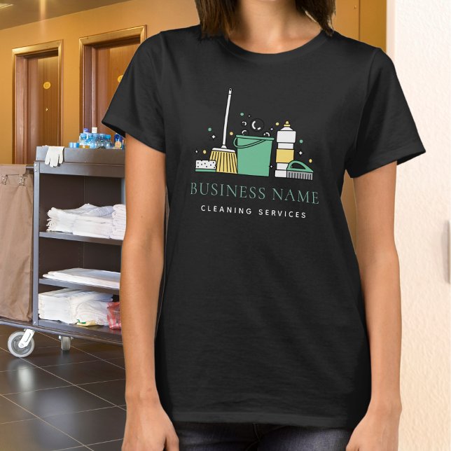 Create Your Own Cleaning Business Company Logo T-Shirt (Creator Uploaded)