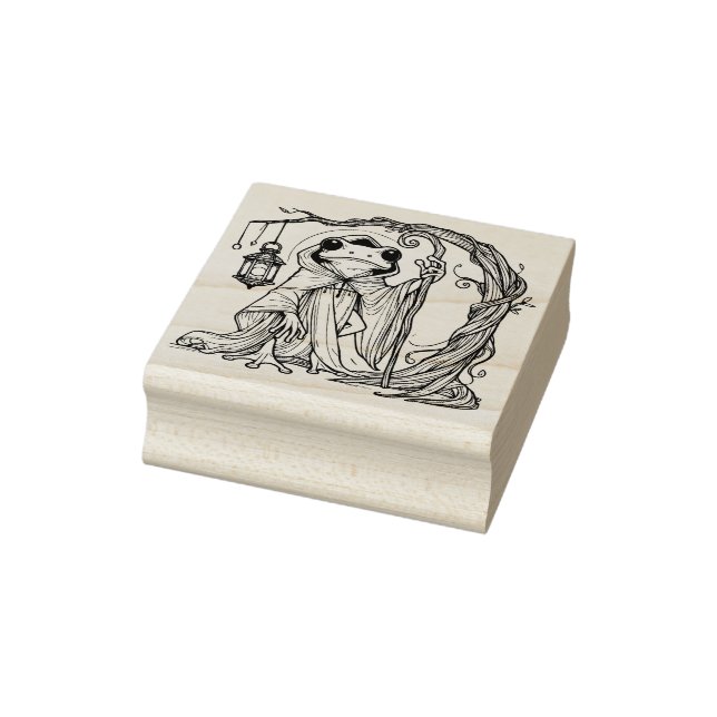 Create Your Own Cloaked Frog Seeker Rubber Stamp (Stamp)