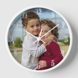 CREATE YOUR OWN CLOCK WITH WHITE FANCY NUMERS