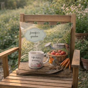 Create your own coffee before gardenening garden cushion