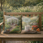 Create your own coffee before gardenening photo cushion<br><div class="desc">Create your own coffee before gardenening photo garden outdoor pillow.
You can add your own photo at the back,  name and text to personalize.
Wonderful pillow for garden lovers.</div>