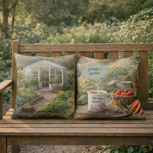 Create your own coffee before gardenening photo cushion