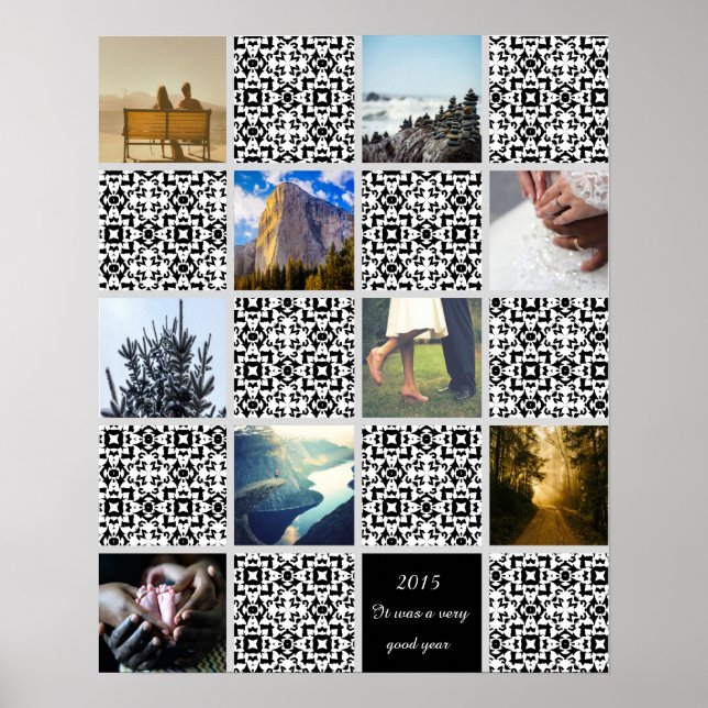 Create Your Own Collage Photos Template Custom Poster (Front)