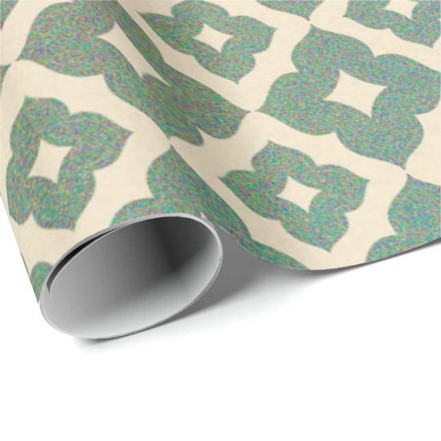 Create Your Own Colorful Confetti Quatrefoil Wrapping Paper (Roll Corner)