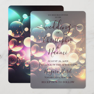 Create Your Own Coloured Bubbles Invitation