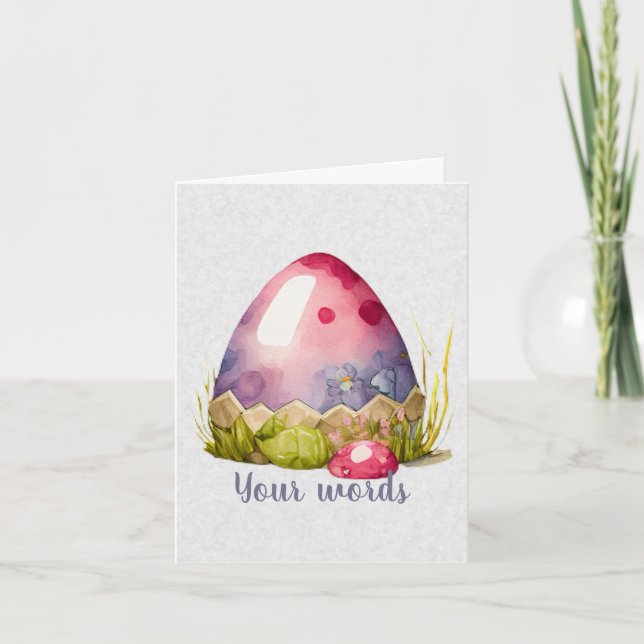 Create Your Own Coloured Egg Gnome Crown Card (Front)