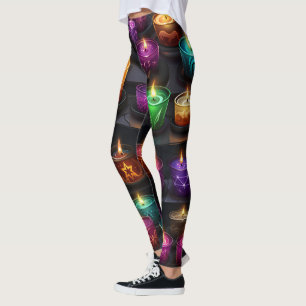 Create Your Own Colourful Altar Candles Black Leggings