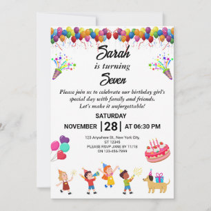 Create Your Own Colourful Birthday Party Invite