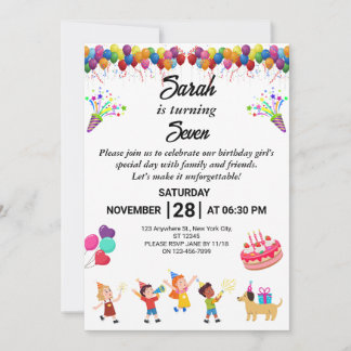 Create Your Own Colourful Birthday Party Invite