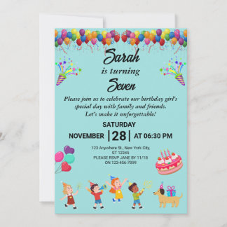 Create Your Own Colourful Birthday Party Invite