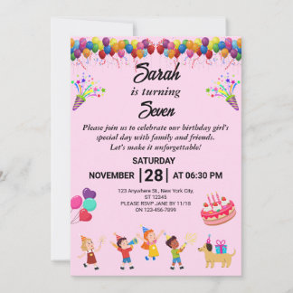 Create Your Own Colourful Birthday Party Invite