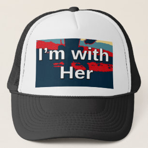 Create Your Own Colourful Change I am With Her Trucker Hat