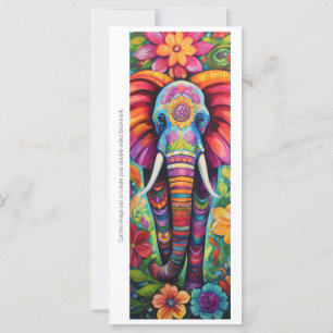 Create Your Own Colourful Elephant Bookmark Card