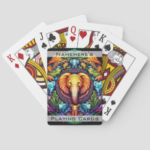 Create Your Own Colourful Elephant Mandala Totem Playing Cards