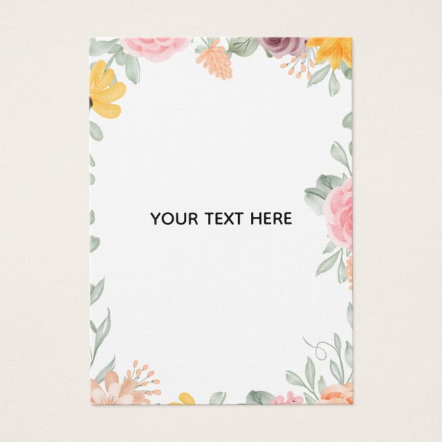 Create Your Own Colourful Floral Border  (Front)