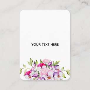 Create Your Own Colourful Floral Border Calling Card
