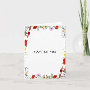 Create Your Own Colourful Floral Border Card