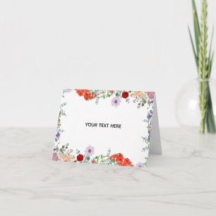 Create Your Own Colourful Floral Border  Card