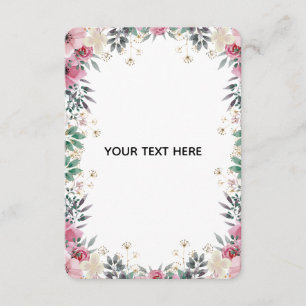 Create Your Own Colourful Floral Border Enclosure Card