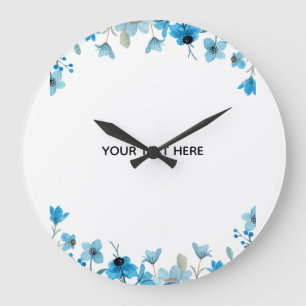 Create Your Own Colourful Floral Border Large Clock