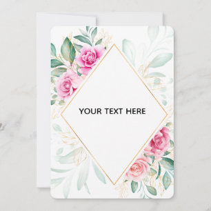 Create Your Own Colourful Floral Border Thank You Card