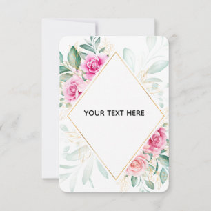Create Your Own Colourful Floral Border Thank You Card