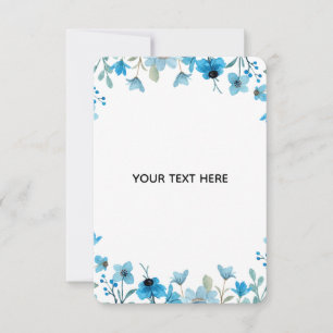 Create Your Own Colourful Floral Border Thank You Card