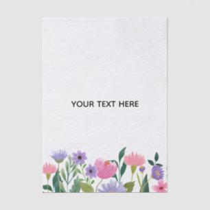Create Your Own Colourful Floral Border Tissue Paper