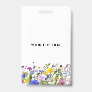 Create Your Own Colourful Floral ID Badge