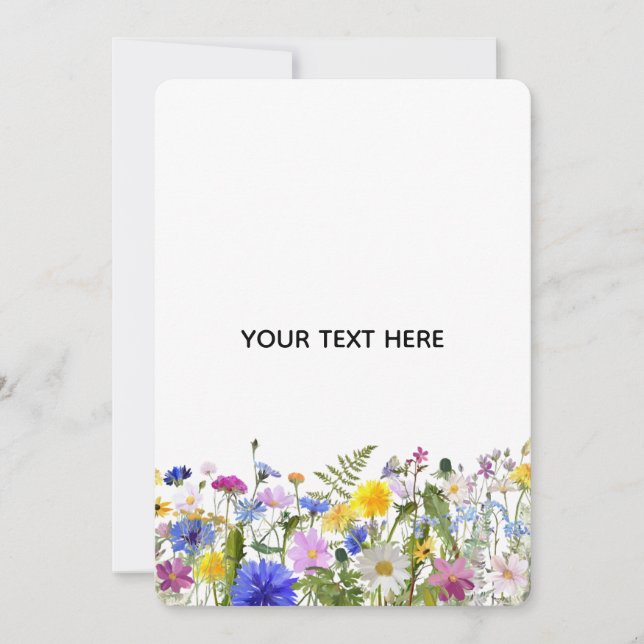 Create Your Own Colourful Floral  Save The Date (Front)