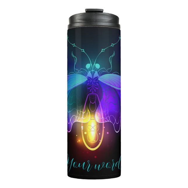 Create Your Own Colourful Lightning Bug Beetle Thermal Tumbler (Front)
