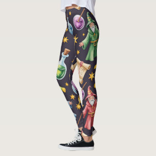 Create Your Own Colourful Wizard Potions Scrolls Leggings