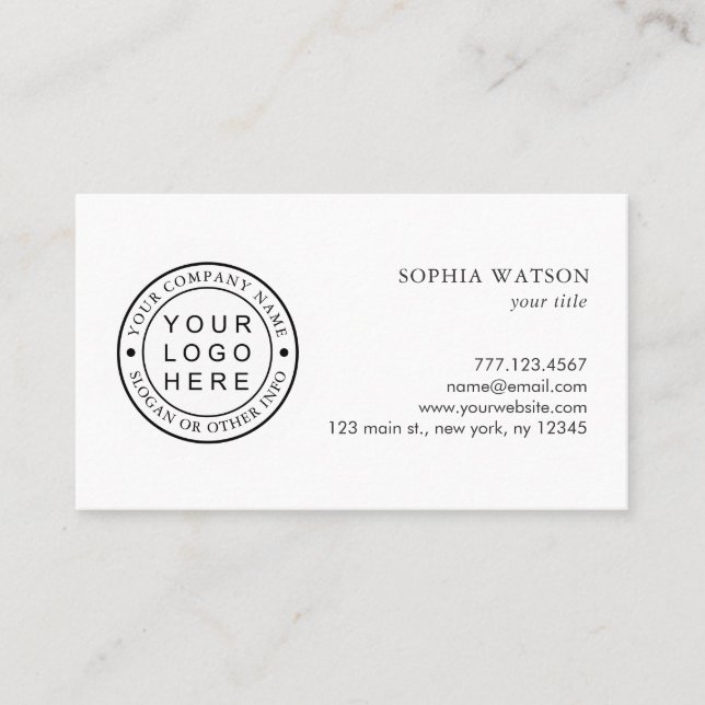 Create Your Own Company Logo Business Card (Front)