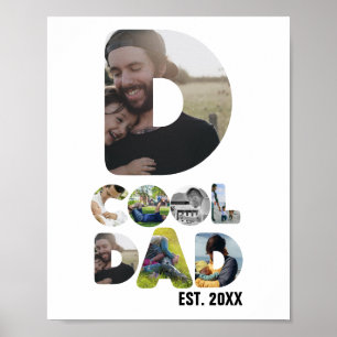 Create your own cool dad 7 letter photo for him poster