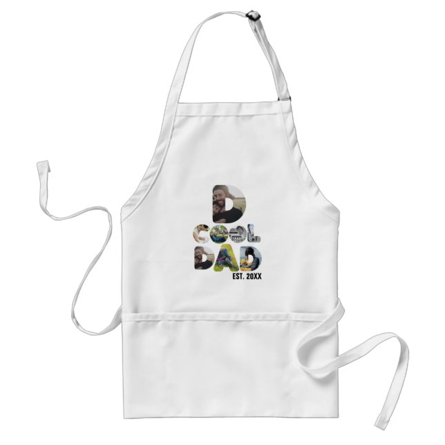 Create your own cool dad 7 letter photo for him standard apron (Front)