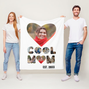 Create your own Cool mum 7 letter photo for her Fleece Blanket
