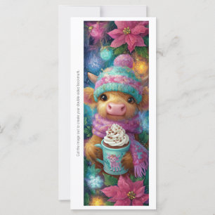 Create Your Own Cosy Highland Calf Bookmark Card