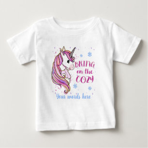 Create Your Own Cosy Winter Unicorn Baby T-Shirt