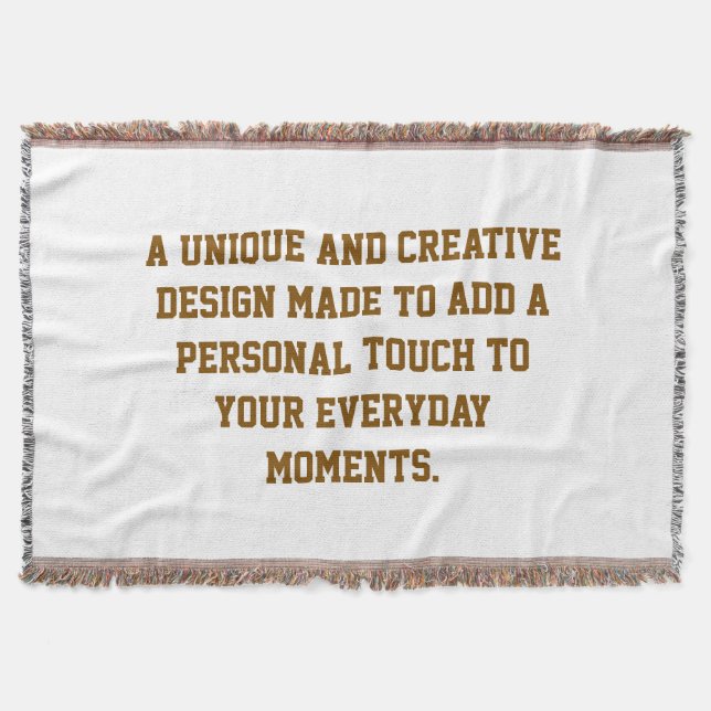 Create Your Own Cotton Throw Blanket (Front)