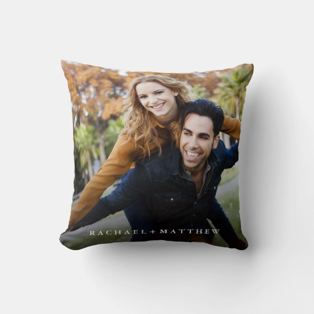Create Your Own Couple Photo | Add Names Cushion (Front)