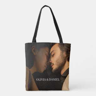 Create Your Own Couple Photo Gift Tote Bag