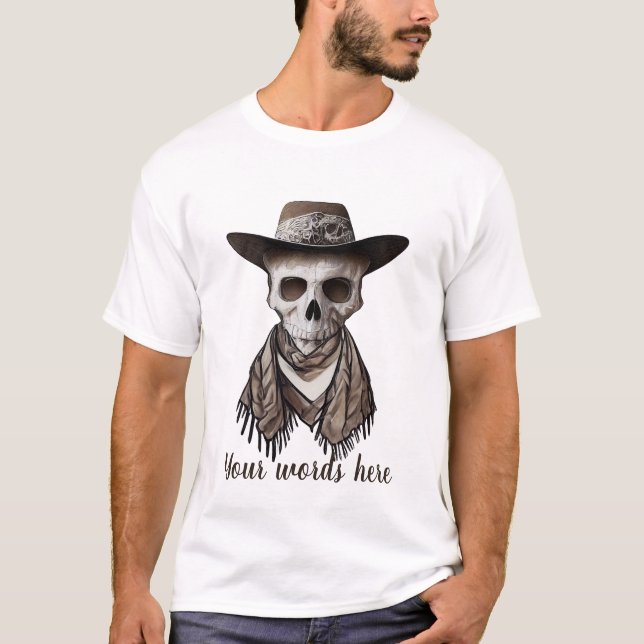 Create Your Own Cowboy Skull T-Shirt (Front)