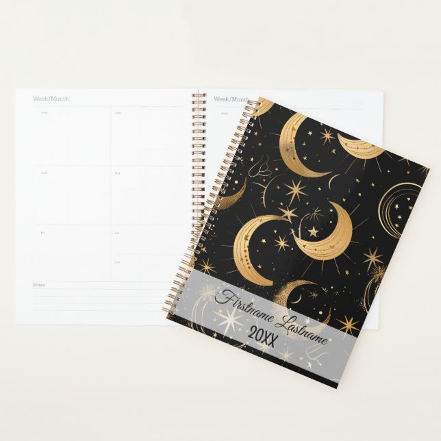 Create Your Own Crescent Moon Celestial Planner (Display)