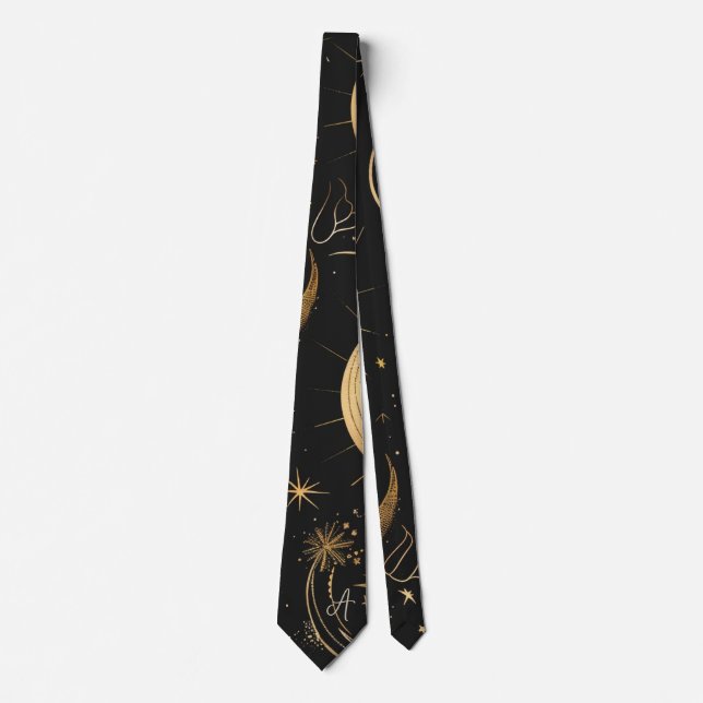 Create Your Own Crescent Moon Celestial Tie (Front)