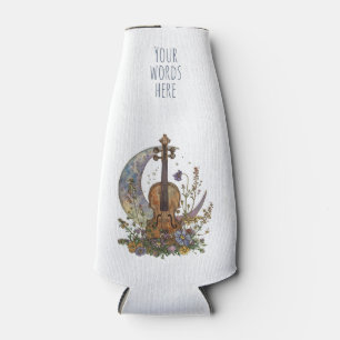 Create Your Own Crescent Moon Lullaby on Violin Bottle Cooler